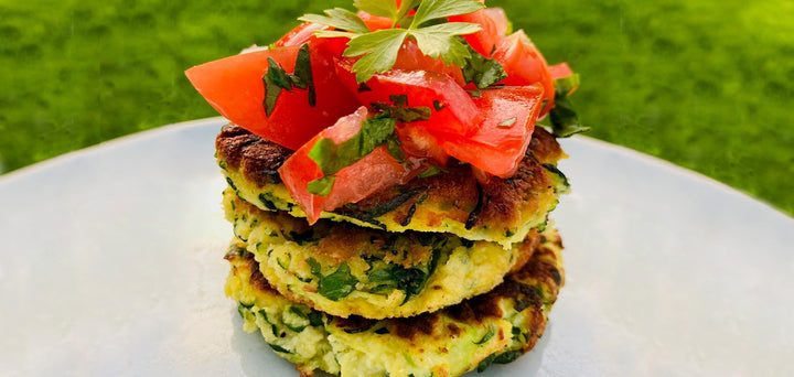 Zucchini Fritters with Salsa
